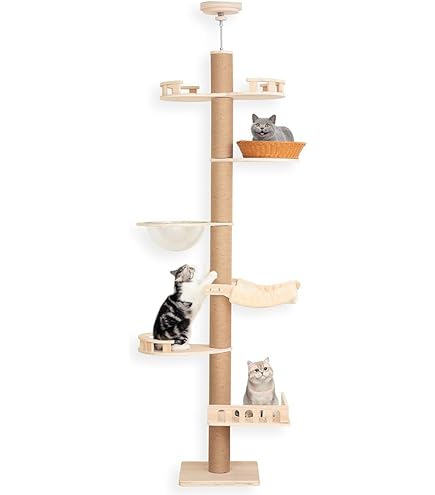 Amazon | [SUMIKA 突っ張り 型 木製 キャットタワー 専用 木製